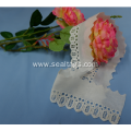 White Stretch Bridal Lace Trim Fabric